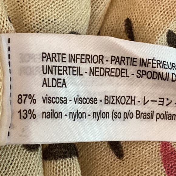 NWT. Zara Cream Printed Knit Midi Dress. Size S. - Picture 10 of 12